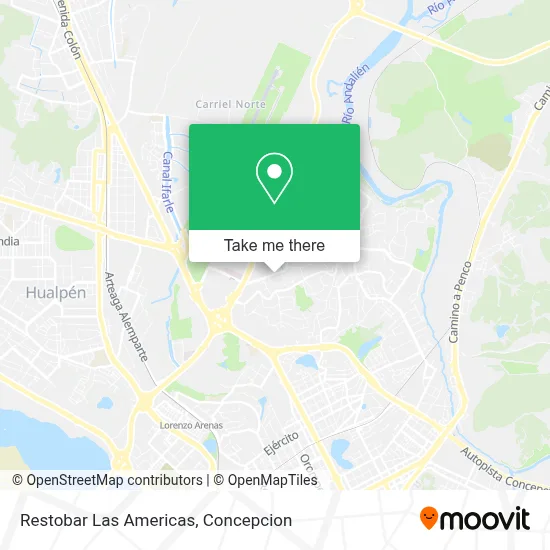 Restobar Las Americas map