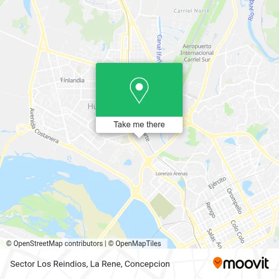 Sector Los Reindios, La Rene map