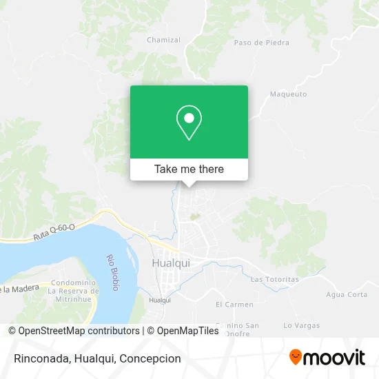 Rinconada, Hualqui map