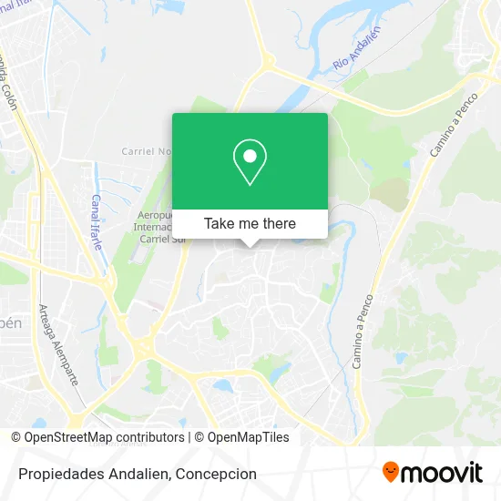 Propiedades Andalien map