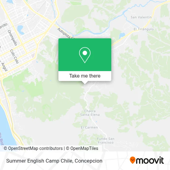 Summer English Camp Chile map