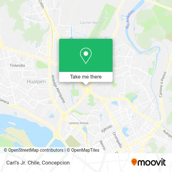 Carl's Jr. Chile map