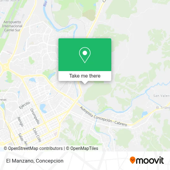 El Manzano map