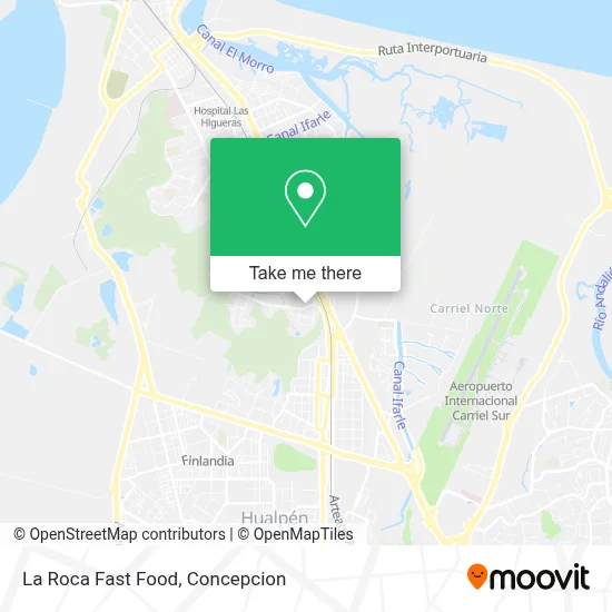 La Roca Fast Food map