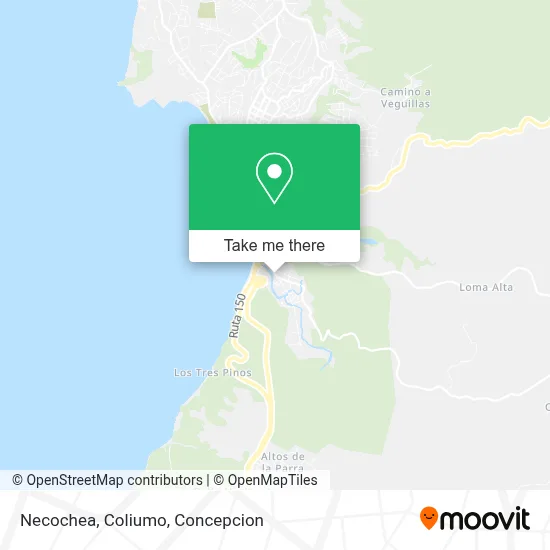 Necochea, Coliumo map