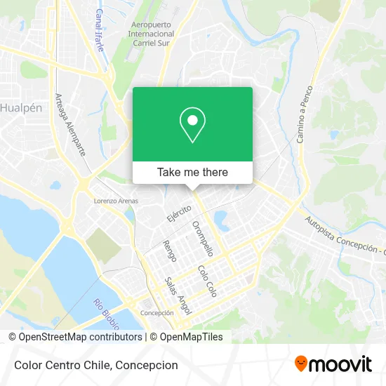 Color Centro Chile map