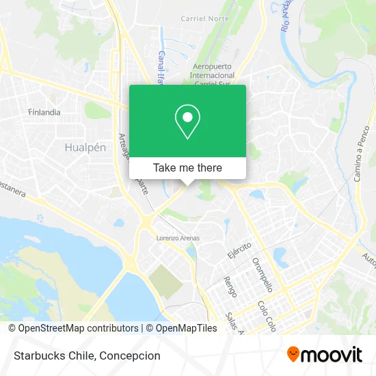 Starbucks Chile map