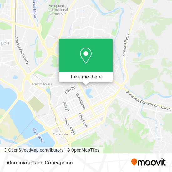 Aluminios Gam map