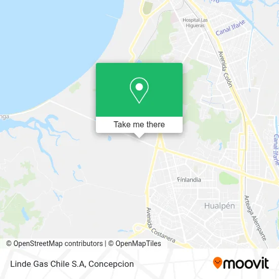 Linde Gas Chile S.A map