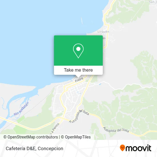 Cafetería D&E map