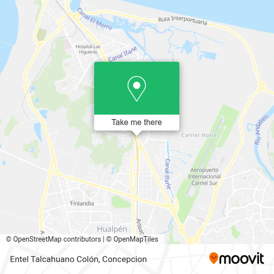 Entel Talcahuano Colón map