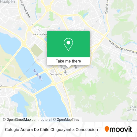 Colegio Aurora De Chile Chiguayante map