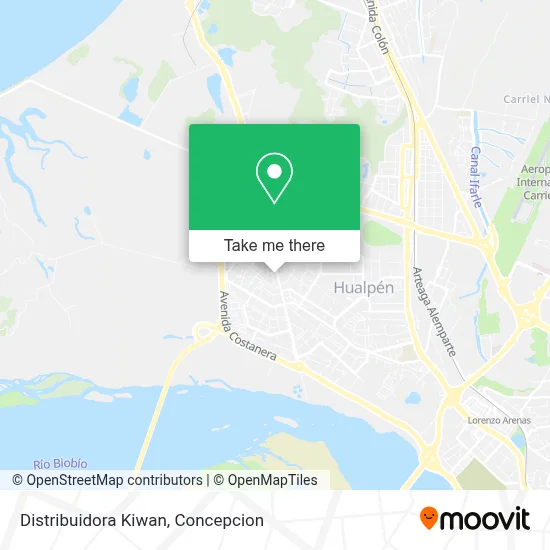 Distribuidora Kiwan map
