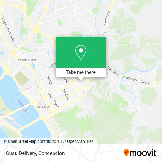 Guau Delivery map