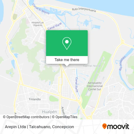 Arepin Ltda | Talcahuano map