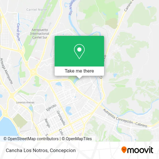 Cancha Los Notros map