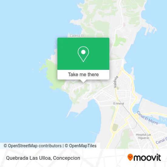 Quebrada Las Ulloa map