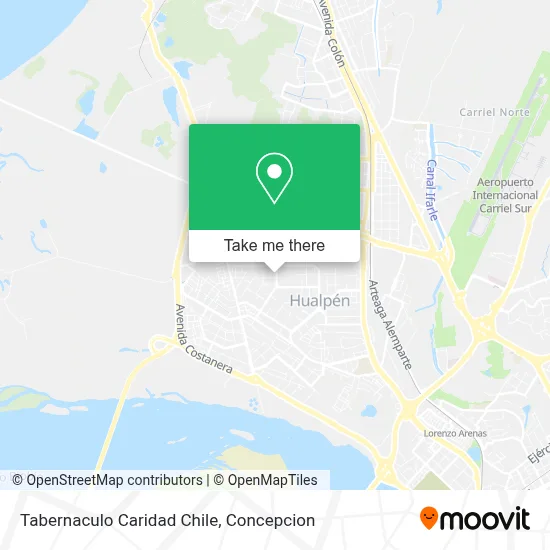 Tabernaculo Caridad Chile map