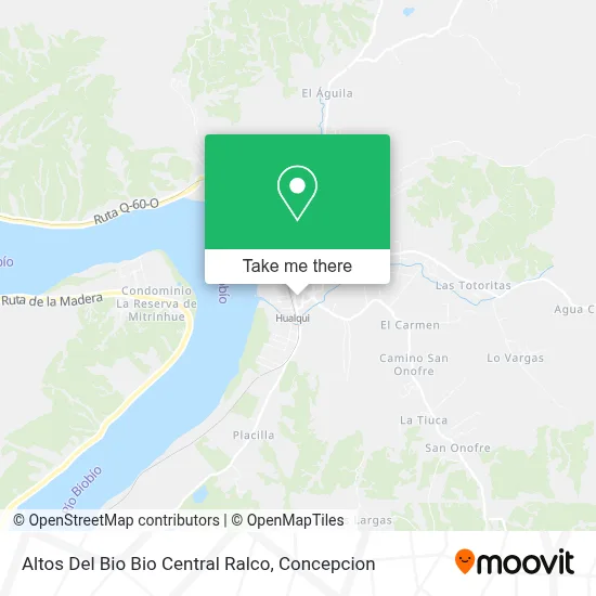 Altos Del Bio Bio Central Ralco map