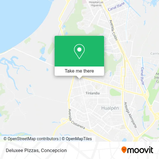 Deluxee Pizzas map