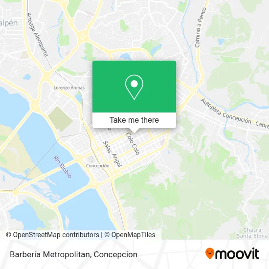 Barbería Metropolitan map