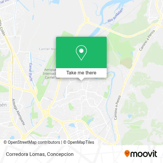 Corredora Lomas map