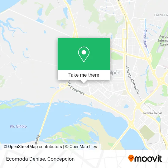 Ecomoda Denise map