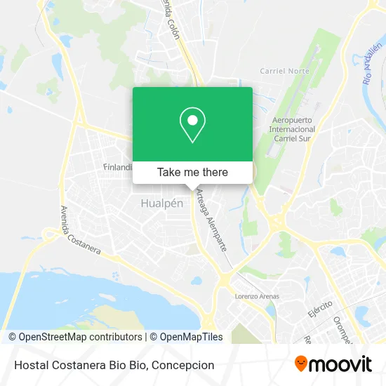 Hostal Costanera Bio Bio map