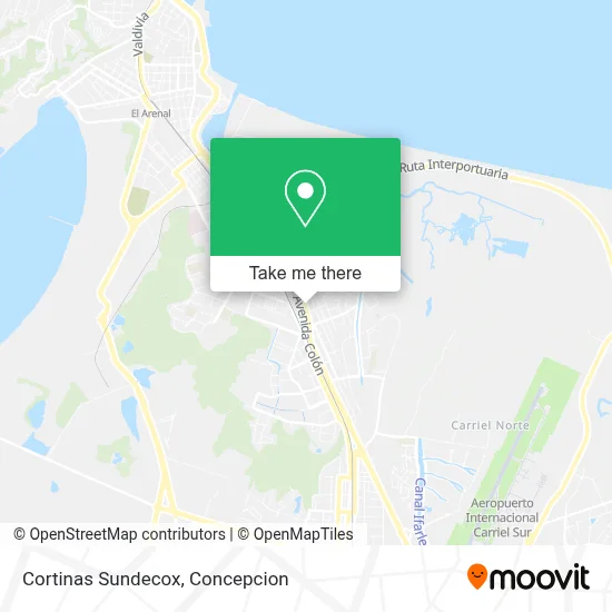 Cortinas Sundecox map