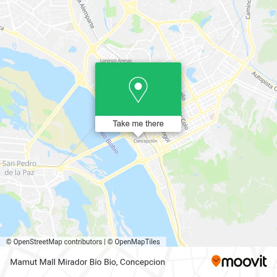 Mamut Mall Mirador Bio Bio map