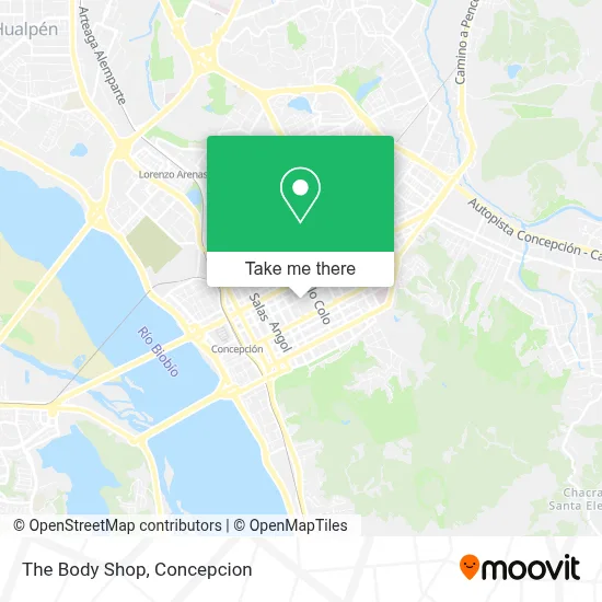 The Body Shop map