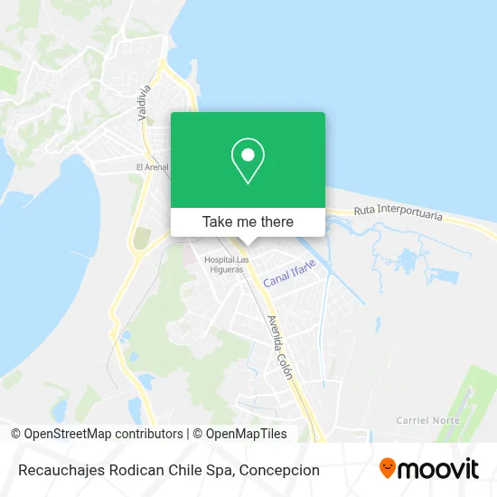 Recauchajes Rodican Chile Spa map