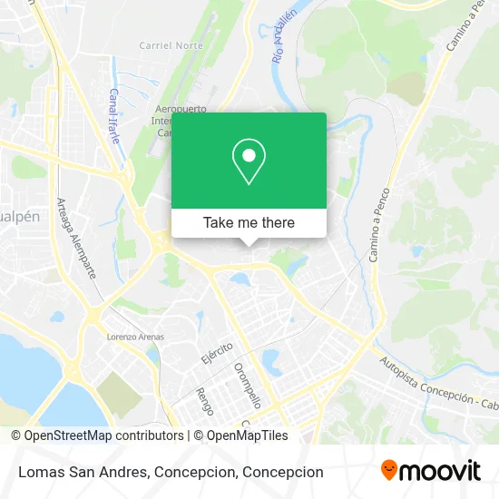 Lomas San Andres, Concepcion map