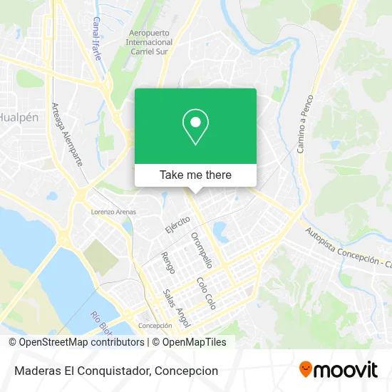 Maderas El Conquistador map