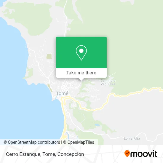 Cerro Estanque, Tome map
