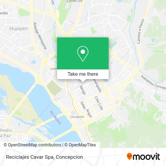 Reciclajes Cavar Spa map