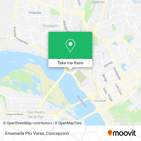 Ensenada Pto Varas map