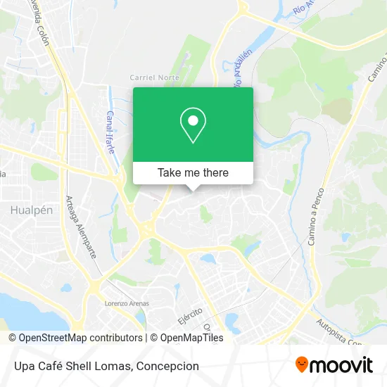 Upa Café Shell Lomas map