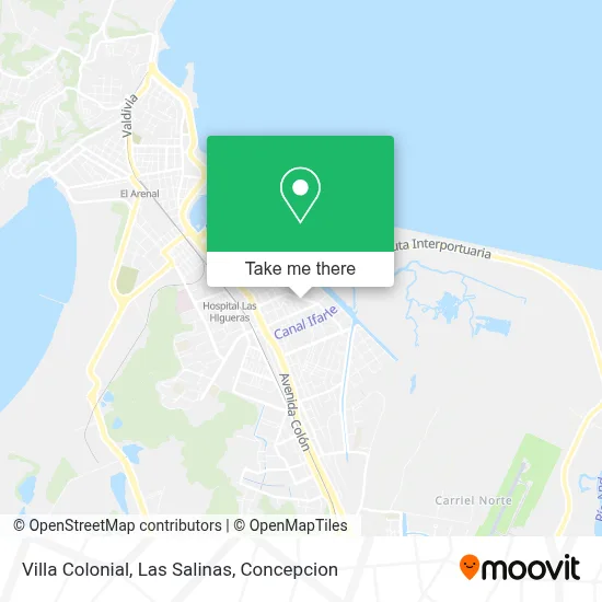 Villa Colonial, Las Salinas map