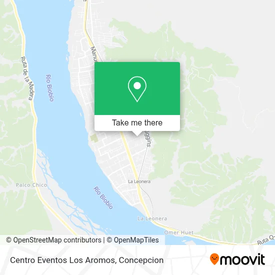 Centro Eventos Los Aromos map