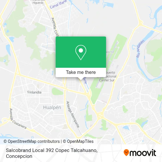 Salcobrand Local 392 Copec Talcahuano map