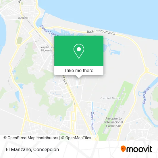 El Manzano map