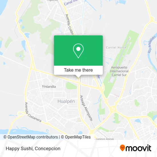 Happy Sushi map