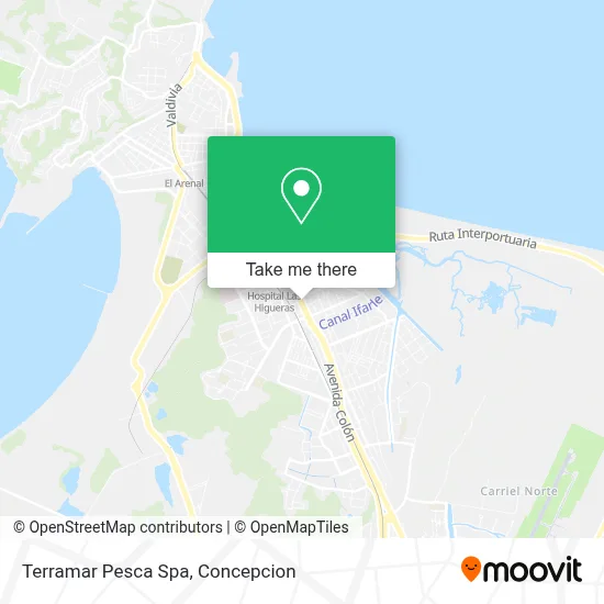 Terramar Pesca Spa map