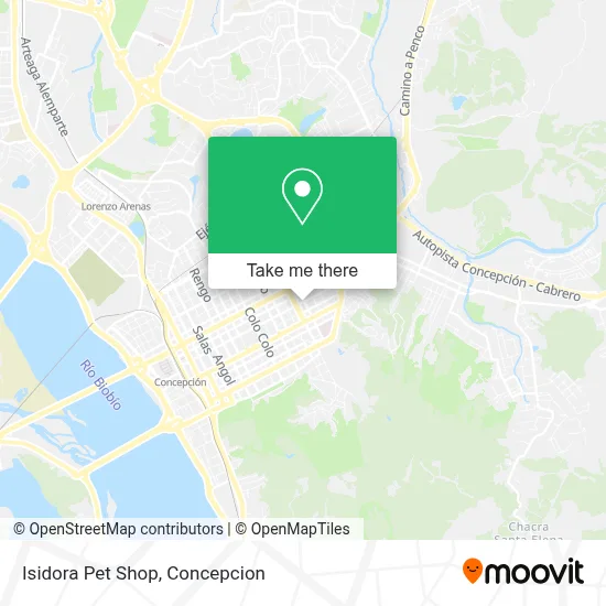 Isidora Pet Shop map