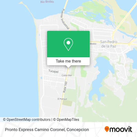 Pronto Express Camino Coronel map