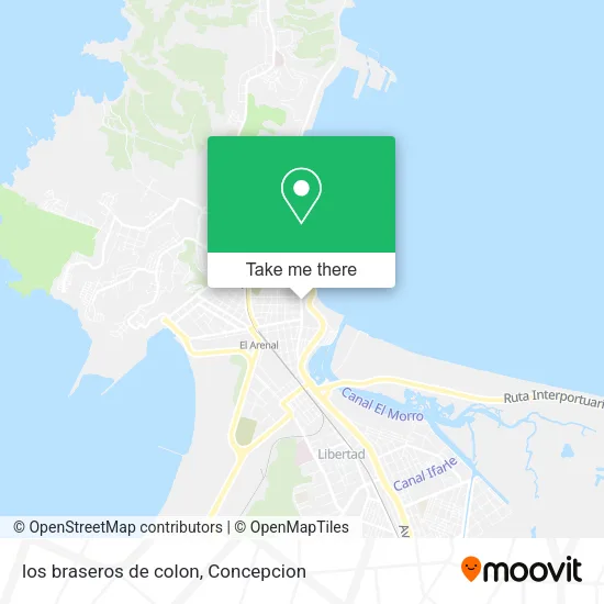 Mapa de los braseros de colon