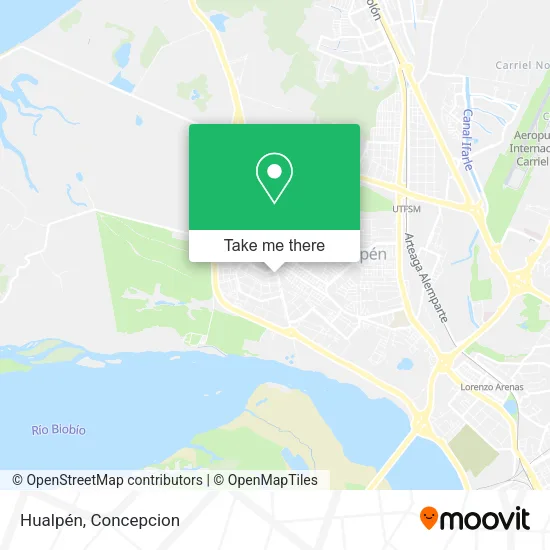 Mapa de Hualpén