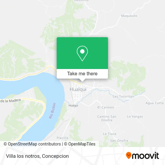 Villa los notros map