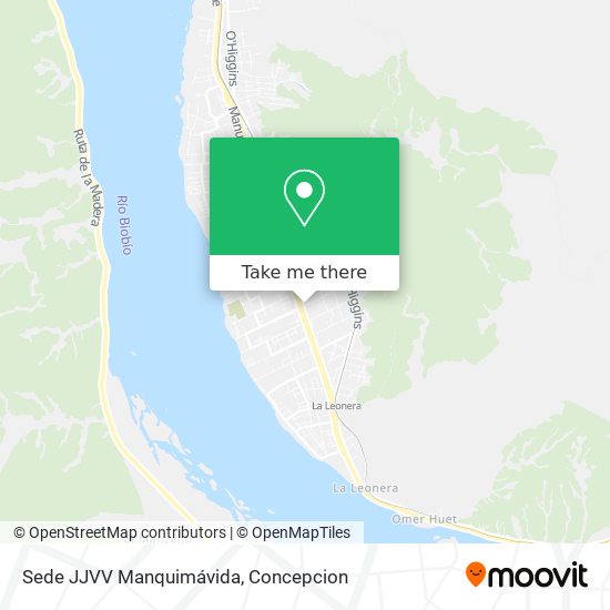 Sede JJVV Manquimávida map